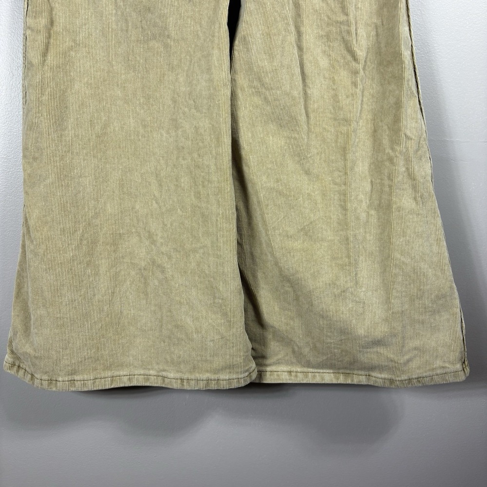 Lee Women's 29 Beige Corduroy High Rise Flare Side Zip Hippy Bell Bottom Pants - Picture 6 of 9